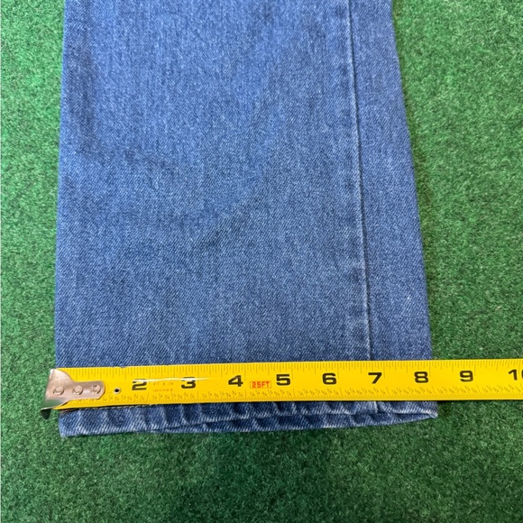 VTG 70s INSANE Lee Rider Talon Zip Slim Straight Bleached 26x34 Med Wash Jeans - Picture 8 of 10